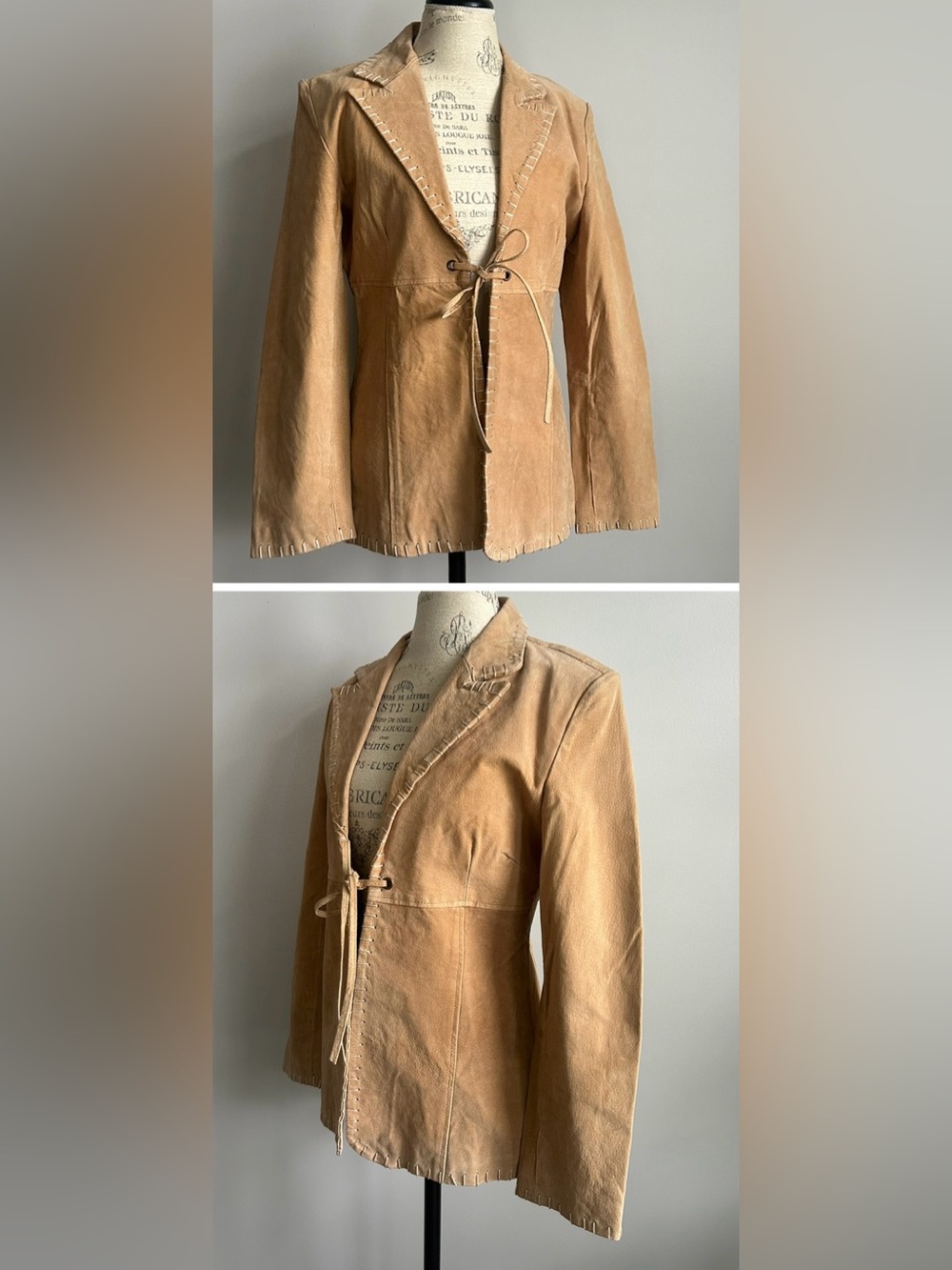 Vintage Joe Boxer 1990s Southwestern Festival  Desert Suede Boho Jacket L/XL